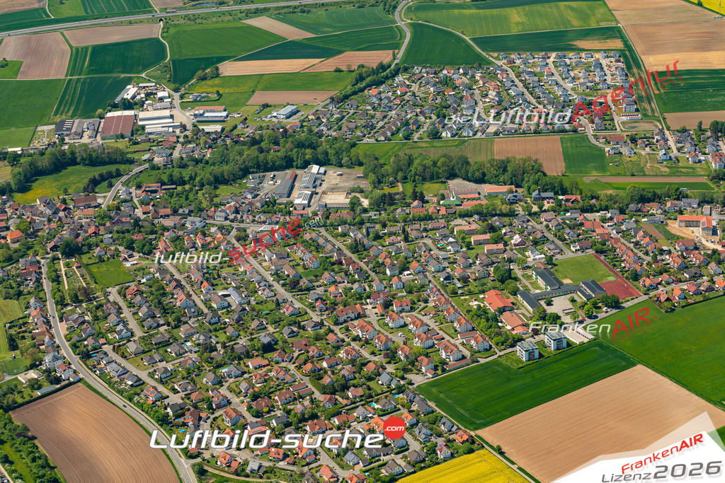 Die Luftaufnahme Unterlauter - Lautertal wurde 2022 vom Flugzeug aus (keine Drohne) erstellt. Hohe Auflösung -für große Poster und Wandbilder geeignet - Garantiert!