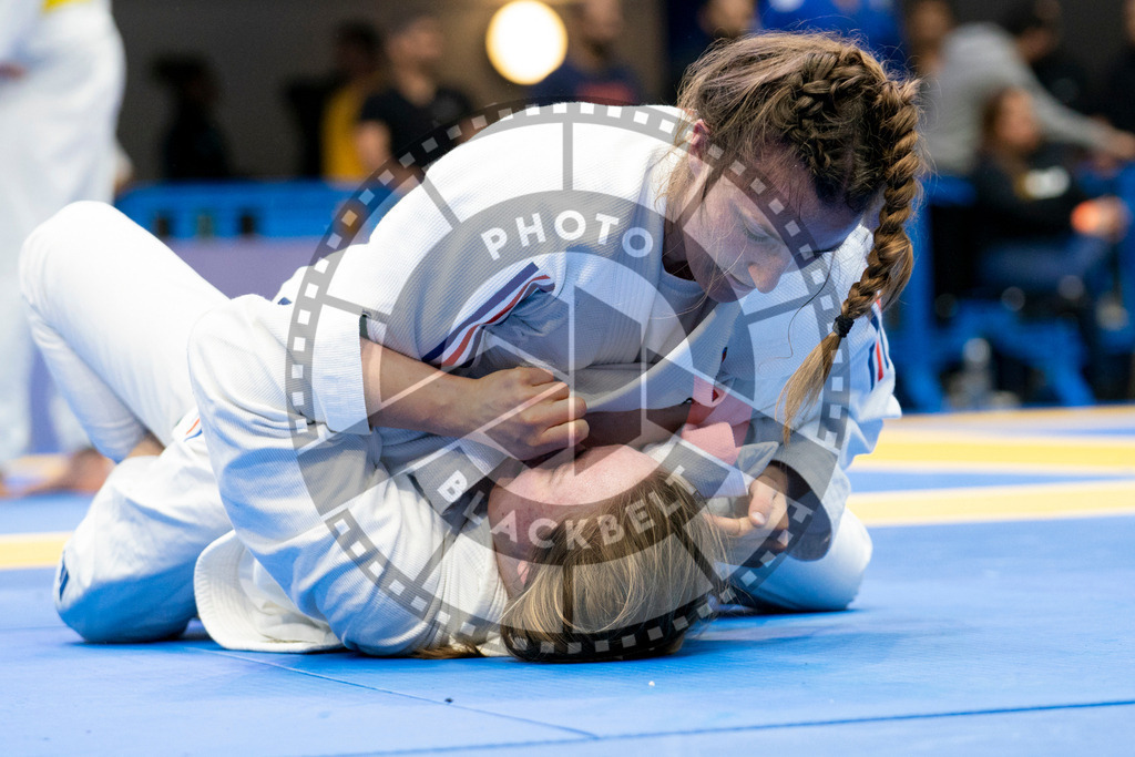 20240124PBB04463 | Fighters compete during the second day of the IBJJF European Championship in Paris, France, on January 24, 2024.
