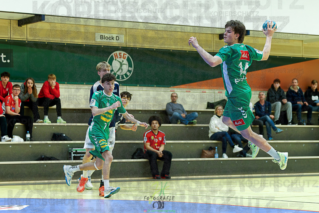 mJB Pokalrunde dt. Meisterschaft, TV Hüttenberg - TSV GWD Minden | mJB Pokalrunde dt. Meisterschaft, TV Hüttenberg - TSV GWD Minden am 15.03.2025 in Münchholzhausen (Sporthalle Münchholzhausen)Photo © 2025 - Jörg Heinrich - Realisiert mit Pictrs.com