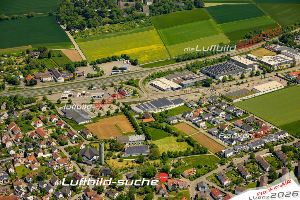 Das Luftbild zeigt  Dornstadt - Die Luftaufnahme wurde 2023 vom UL-Flugzeug aus erstellt ( keine Drohne ) - Hochauflösende Luftaufnahme - Für grossformatige Ausdrucke geeignet. Die Geschenkidee !Mit Lizenz und Bildrechte bestellbar