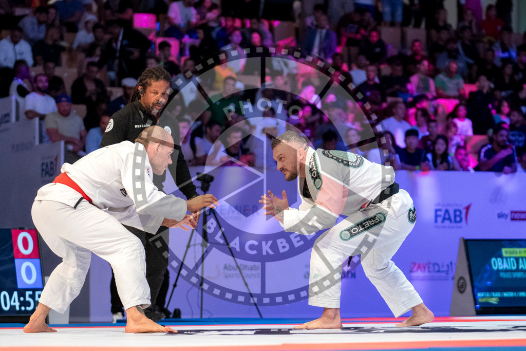 20231107PBB5282 | Fighters compete during the AJP World Master Championship in the Mubadala Arena in Abu Dhabi, Arab United Emirates, on November 7, 2023.