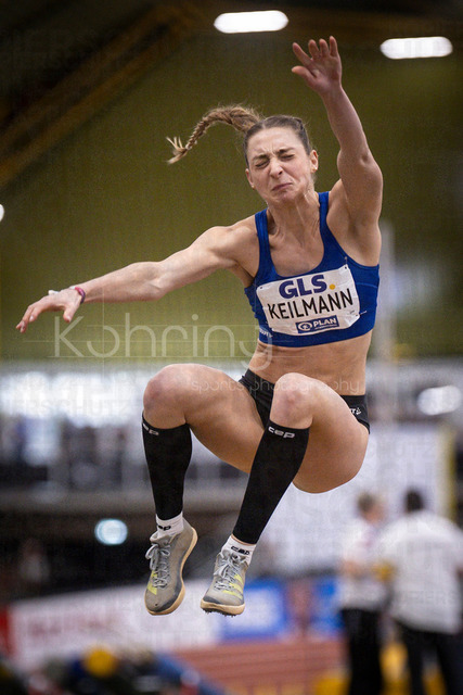 Deutsche Leichtathletik-Hallenmeisterschaften; Dortmund, 01.03.2026 | Carina Keilmann (USC Bochum); Deutsche Leichtathletik-Hallenmeisterschaften am 01.03.2026 in der Helmut-Körnig-Halle in Dortmund. 