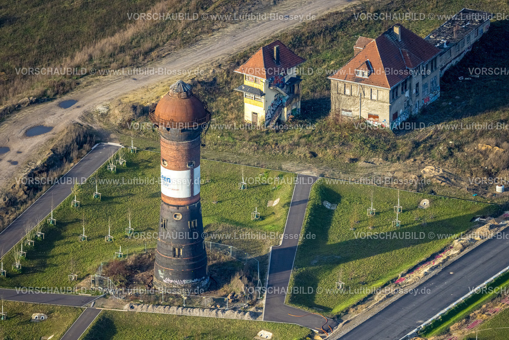 Duisburg230100288 | Luftbild, Wasserturm am ehemaligen Rangierbahnhof, Wedau, Duisburg, Ruhrgebiet, Nordrhein-Westfalen, Deutschland