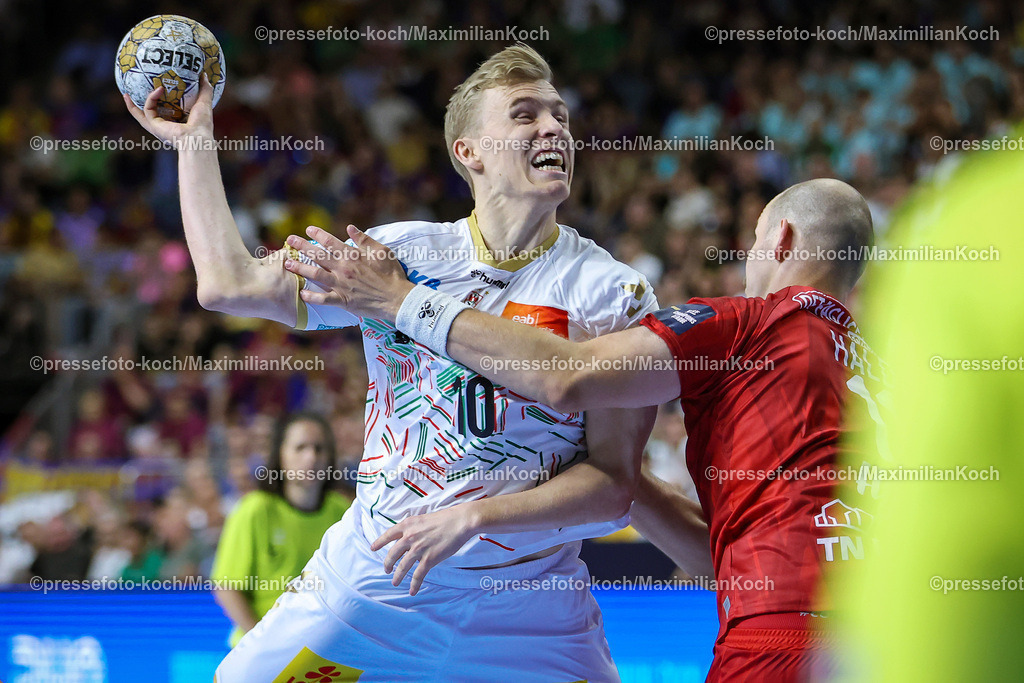KoeEHF08062401007 | 08.06.2024, Köln, Handball, TruckScout24 EHF FINAL4, Machineseeker Champions League Men, Lanxess-Arena, Halbfinale, SC Magdeburg - Aalborg Handbold: Gisli Kristjansson (SC Magdeburg)