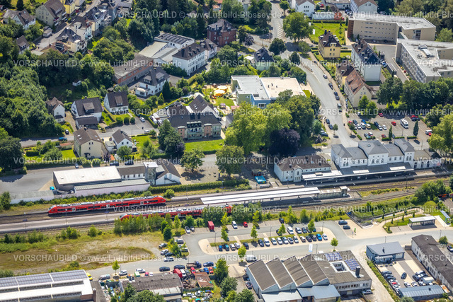 Arnsberg240708003 | Luftbild, Bahnhof Arnsberg-Neheim-Hüsten, Hüsten, Arnsberg, Sauerland, Nordrhein-Westfalen, Deutschland