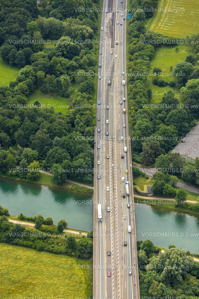 Dorsten220603173 | Luftbild, Baustelle an der Autobahn A31, Wesel-Datteln-Kanal, Hardt, Dorsten, Ruhrgebiet, Nordrhein-Westfalen, Deutschland