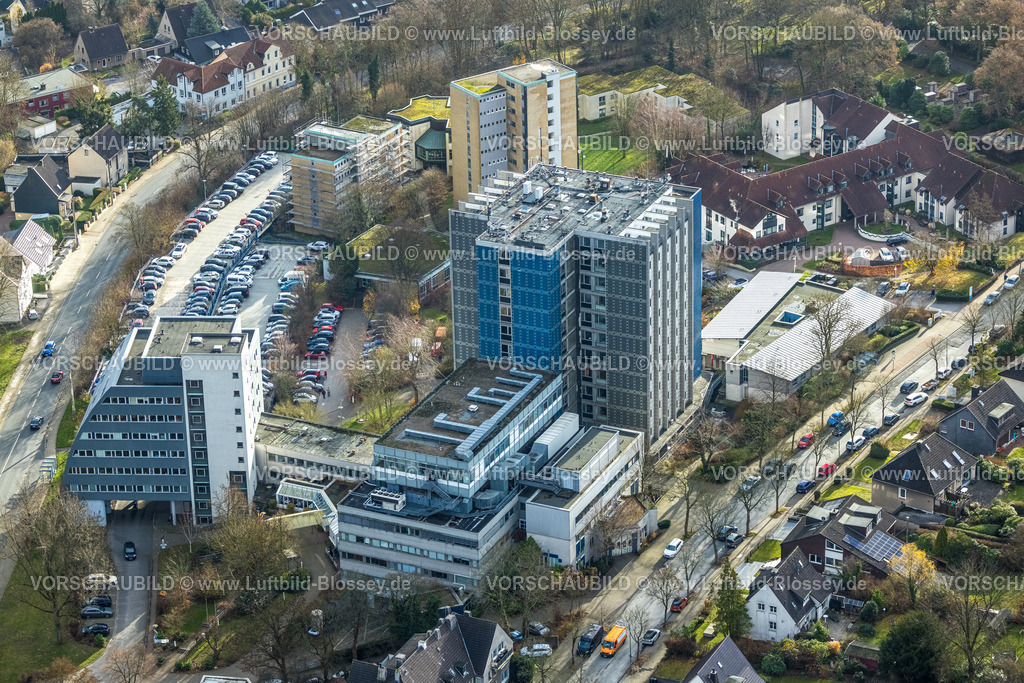 Hattingen251200352 | Luftbild, Evangelisches Krankenhaus Hattingen, hinten rechts das Martin-Luther-Haus Altenpflegeheim,  Hattingen, Ruhrgebiet, Nordrhein-Westfalen, Deutschland