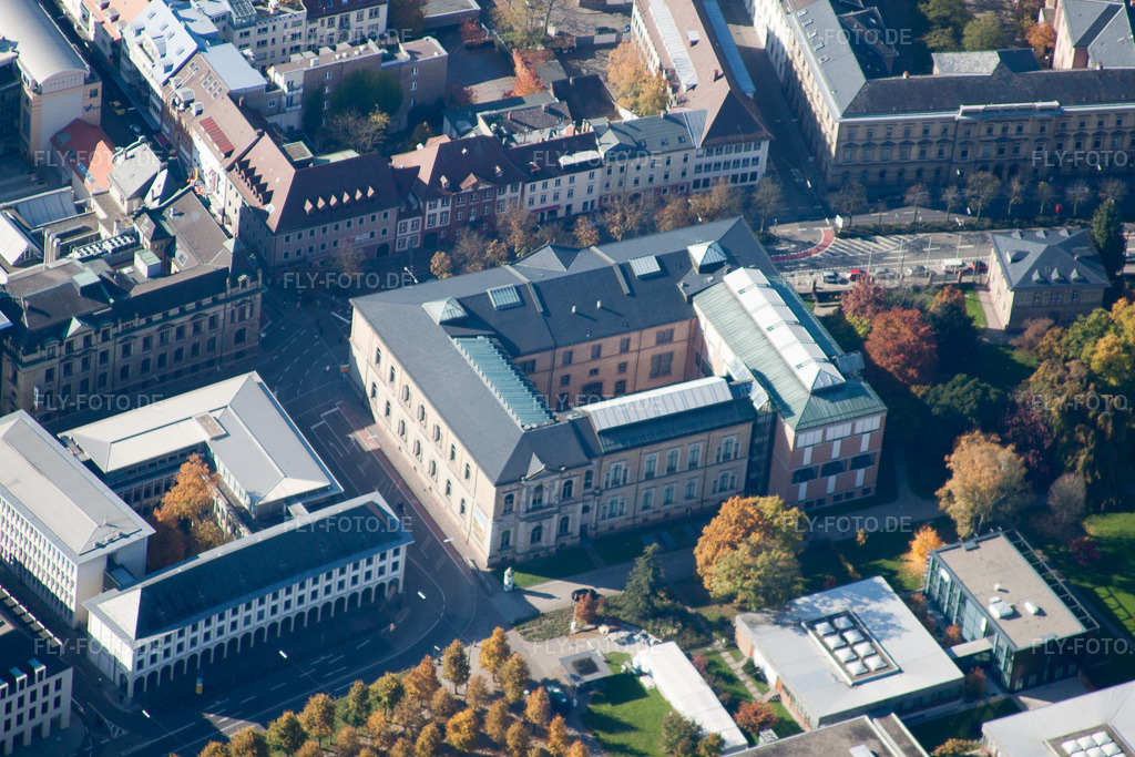 Luftbild: Kunsthalle im Ortsteil Innenstadt-West in Karlsruhe im Bundesland Baden-Württemberg in Deutschland. Foto: IMG_35174.jpg vom 31.10.2010 durch Werner Riehm/FLY-FOTO.de