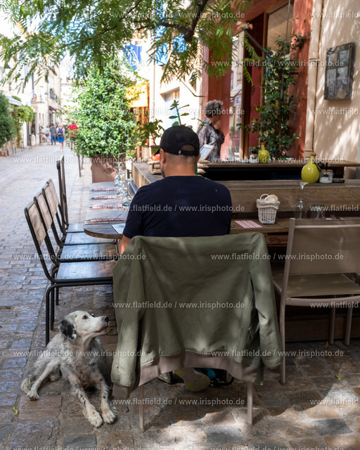 Mann mit Hund in der Provence | Straßenfotografie aus Airte Mortes