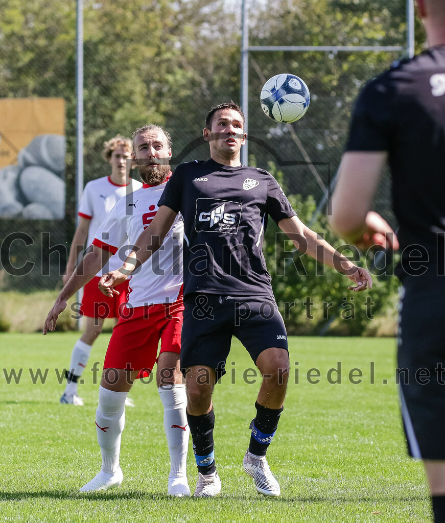 2023-09-17_054_SG_Anzing-Parsdorf_II_gegen_TSV_Zorneding_II | Anzing, Deutschland, 17.09.2023:
Fußball, A-Klasse 2023 / 2024, 5. Spieltag, Endergebnis: 1:1

Alexander Ostner (TSV Zorneding, #8), Nikolas Stangl ((SG) Anzing-Parsdorf, #3)

Foto: Christian Riedel / fotografie-riedel.net