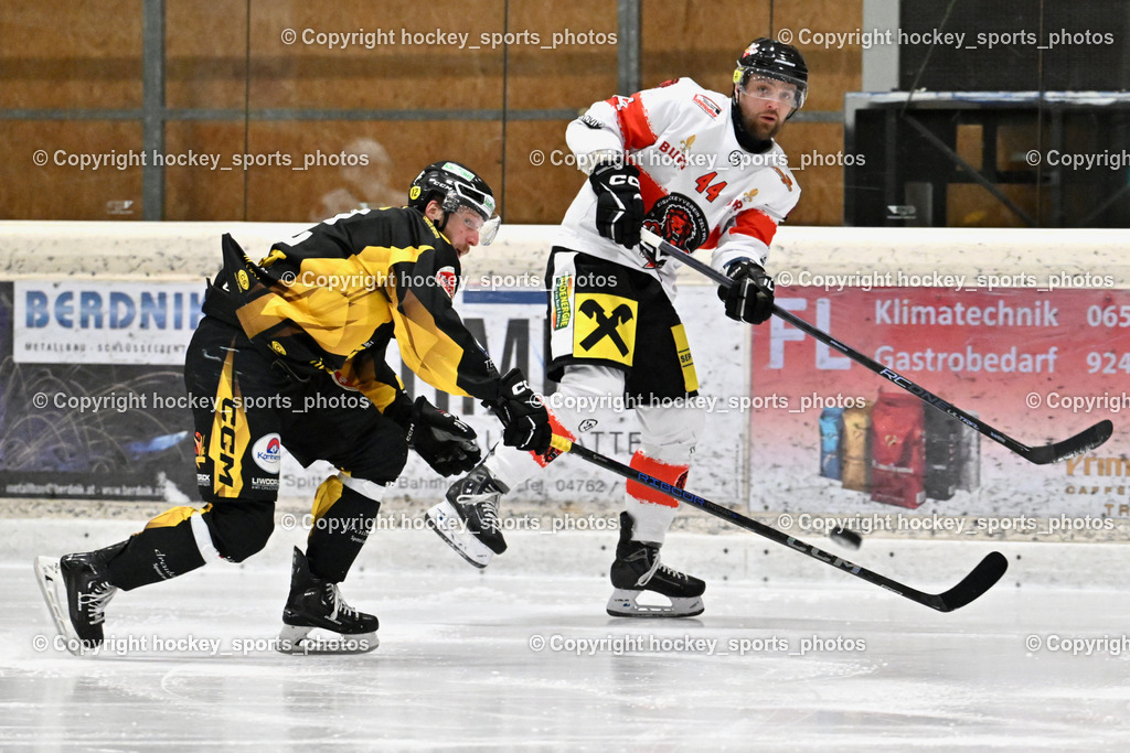 EC MET PHOTOVOLTAIK HORNETS SPITTAL vs. EV ZELTWEG MURTAL LIONS | #12 Glavic Gasper EC Hornets Spittal, #44 Selan Maks EV ZELTWEG MURTAL LIONS, EC MET PHOTOVOLTAIK HORNETS SPITTAL vs. EV ZELTWEG MURTAL LIONS, EC MET PHOTOVOLTAIK HORNETS SPITTAL vs. EV ZELTWEG MURTAL LIONS am 08.02.2026 in Spittal an der Drau (Eissportzentrum Spittal), Austria, (Photo by Bernd Stefan)
