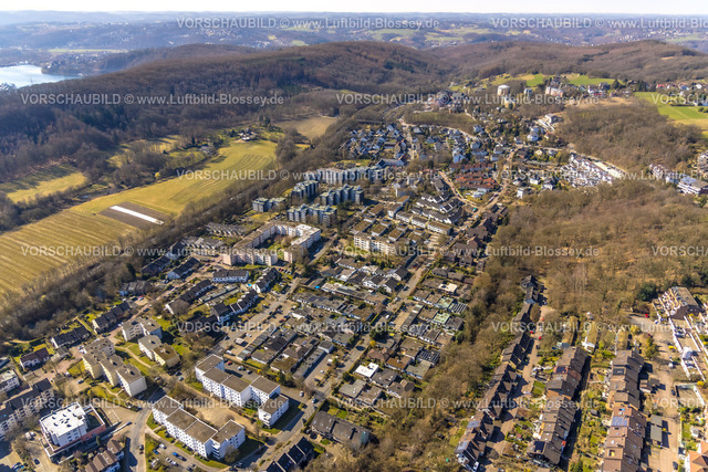 Herdecke250303285 | Luftbild, Hochhaussiedlung Westender Weg, Ardeygebirge und Wald, Westende, Herdecke, Ruhrgebiet, Nordrhein-Westfalen, Deutschland