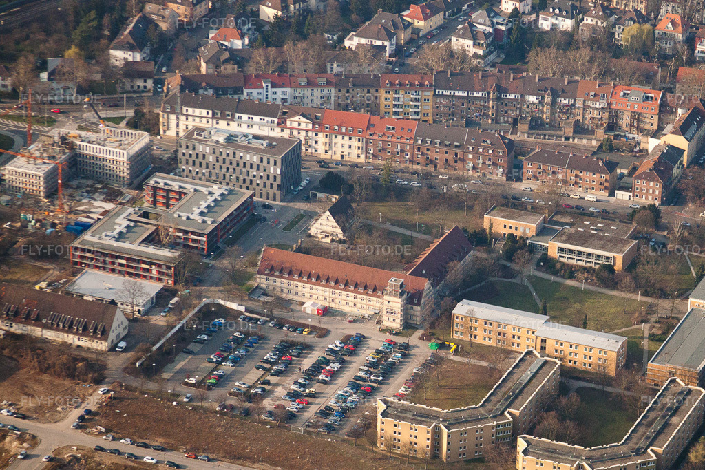 Luftbild: Neuostheim, Projekt EASTSITE der B.A.U. Bauträgergesellschaft mbH im Ortsteil Neuostheim in Mannheim im Bundesland Baden-Württemberg in Deutschland. Foto: IMG_25195.jpg vom 23.03.2010 durch Werner Riehm/FLY-FOTO.de