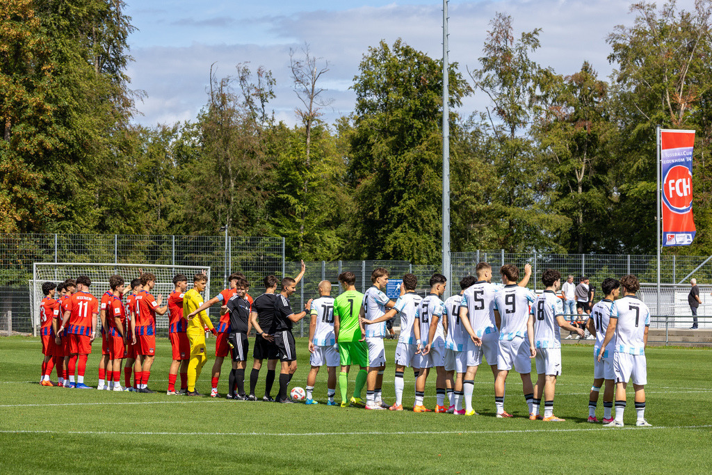 20260830-U19_DFB-Pokal_FCH-1860_007 | 1.FC Heidenheim 1846 vs. TSV 1860 München, Fußball, U19, DFB-Pokal, 2026/2027, 2. Runde, 30.08.2026 in Heidenheim, Walter-Birkhold-Jugendstadion(Foto: Michael Bulling) - Realisiert mit Pictrs.com