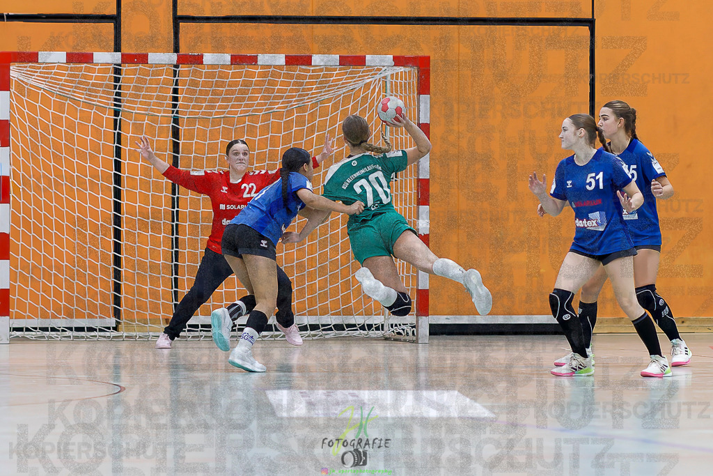 Jugenbundesliga wJB; HSG Kleenheim/Langgöns - SG Kappelwindeck/Steinbach | Jugenbundesliga wJB; HSG Kleenheim/Langgöns - SG Kappelwindeck/Steinbach am 23.11.2025 in Oberkleen (Weidig-Halle)Photo © 2025 - Jörg Heinrich - Realisiert mit Pictrs.com