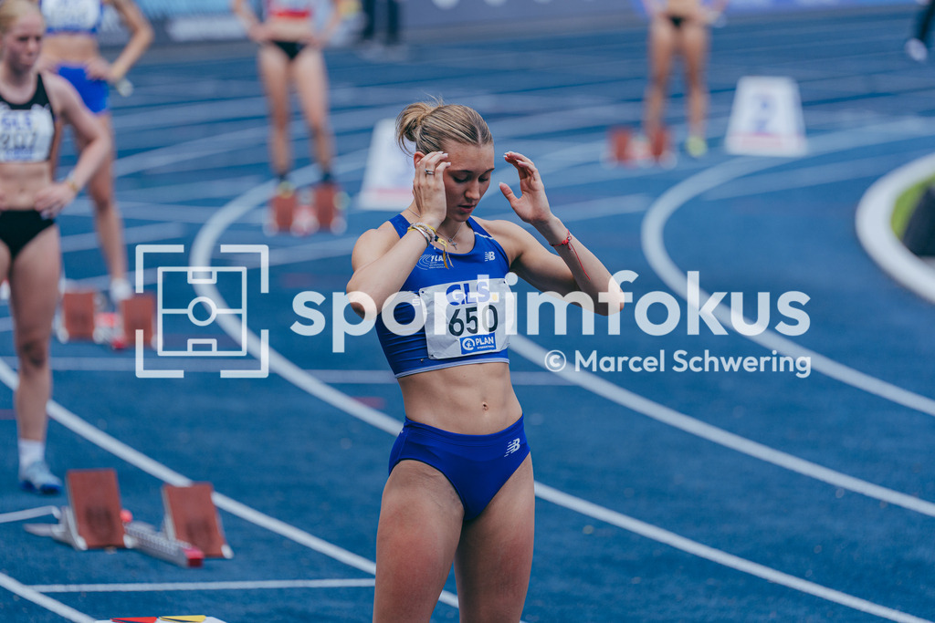 DM U23 U18 Bochum 2026 | Johanna Martin (1. LAV Rostock), Startnummer 650, 400-Meter-Lauf, Deutsche Meisterschaften der U18 &amp; U23 2026, Lohrheidestadion Bochum-Wattenscheid, 04.07.2026 Foto: Marcel Schwering / sportimfokus - Realisiert mit Pictrs.com