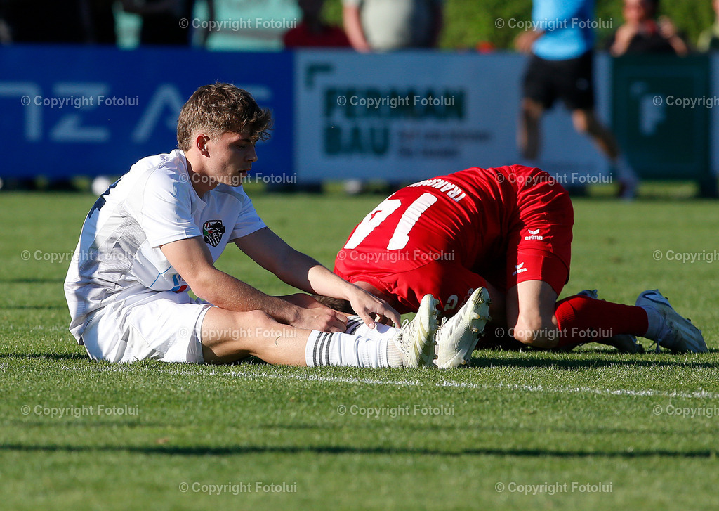 A_LUI-20250419_21 | SPORT FUSSBALL REGIIONALLIGAMITTE ASKOE OEDT-WAC AMATEURE 19.4.2025 IM BILD:ARNE AMMERER  (OEDT) UND PASCAL MUELLER (WACAMATEUERE) FOTO:FOTOLUI