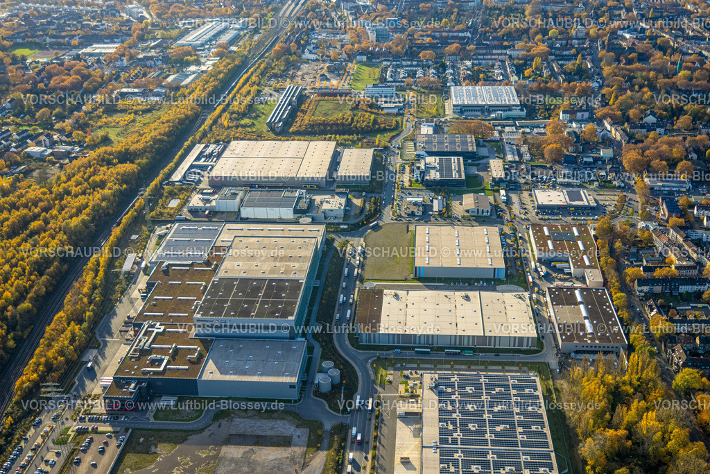 Gelsenkirchen251102946 | Luftbild, Gewerbegebiet Schalker Verein, Europastraße, Bulmke-Hüllen, Gelsenkirchen, Ruhrgebiet, Nordrhein-Westfalen, Deutschland