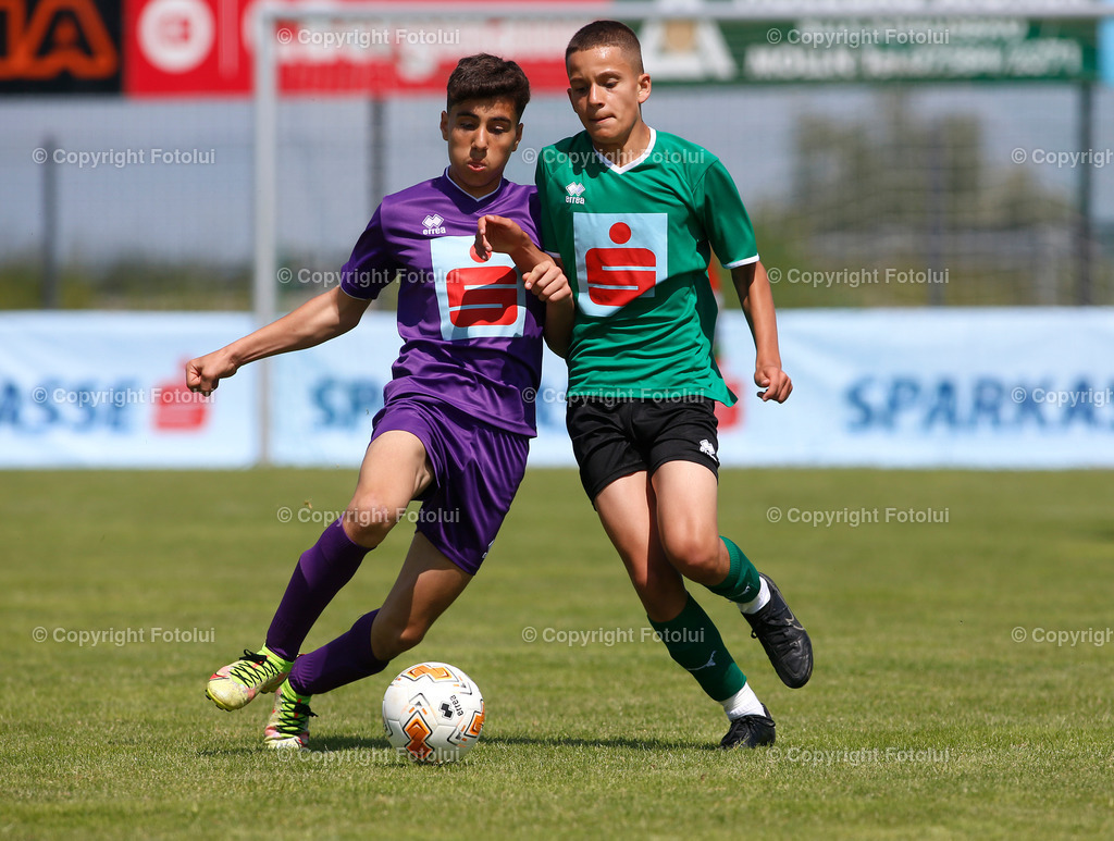 A_LUI_010622_47 | SPORT,FUSSBALL,SPARKASSE SCHUELERLIGA LANDESFINALE 2022 PETTENBACH 01.06.2022 IM BILD: (LINZ VIOLETT) UND (RIED GRUEN) FOTO.FOTOLUI
