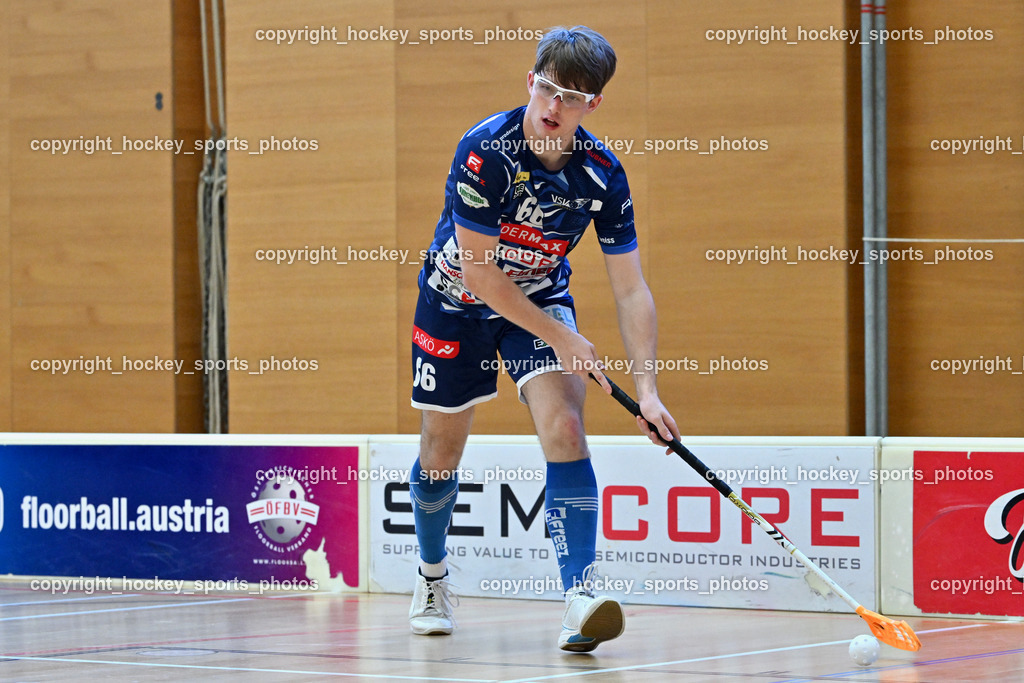 VSV Unihockey vs. Wiener Floorball Verein | #66 Jakob Rainer VSV Unihockey, VSV Unihockey vs. Wiener Floorball Verein, VSV Unihockey vs. Wiener Floorball Verein am 18.05.2025 in Villach (Ballspielhalle St. Martin), Austria, (Photo by Bernd Stefan)