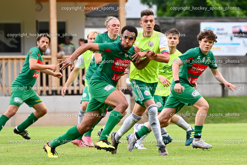 WSG Radenthein vs. SV Rapid Lienz 9.6.2023 | #4 Aziz Olayemi Ayodeji, #8 Mario Patrick Tarmann, #18 Oliver Gomig, #19 Andre Mathias Tabernig, 