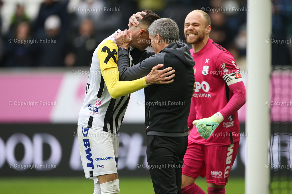 A_LUI_20230409_0045 | SPORT FUSSBALL ADMIRAL BUNDESLIGA 2022/23 LASK VS STURM GRAZ
IM BILD: Filip Stojkovic (Lask), Didi Kühbauer (Trainer), Alexander Schlager (Lask),
FOTO:FOTOLUI/UW
