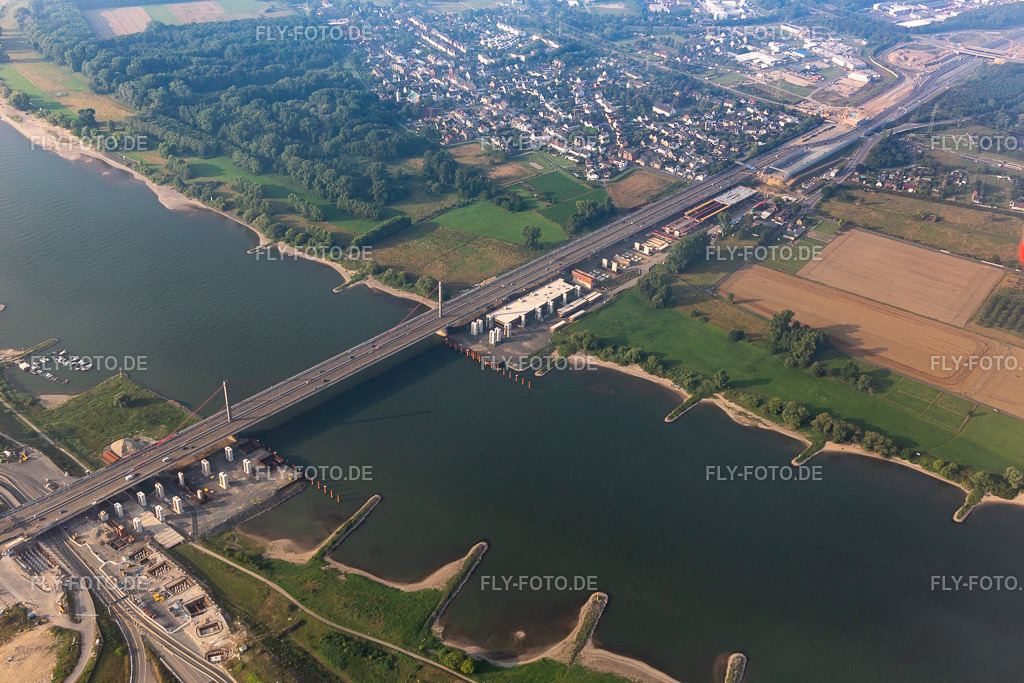 Leverkusener Rheinbrücke | Luftbild: Leverkusener Rheinbrücke im Ortsteil Merkenich in Köln im Bundesland Nordrhein-Westfalen in Deutschland. Foto: IMG_008429.jpg vom 19.07.2020 durch Werner Riehm/FLY-FOTO.de - Realisiert mit Pictrs.com