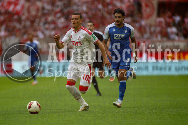 29.08.2026, GER, Fussball, Herren, Bundesliga , 1. Bundesliga, Saison 2026/2027, 1. FC Köln - TSG 1899 Hoffenheim | Said El Mala (KOE) und Ozan Kabak (TSG) im Kampf um den Ball