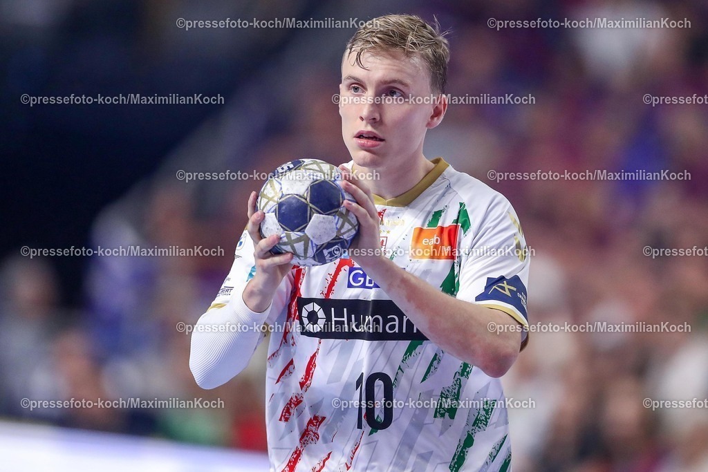 KoeEHF14062502108 | 14.06.2025, Handball, Halbfinale TruckScout24 EHF FINAL4, LANXESS arena Köln, FC Barcelona - SC Magdeburg: Gisli Kristjansson (Magdeburg #10) 