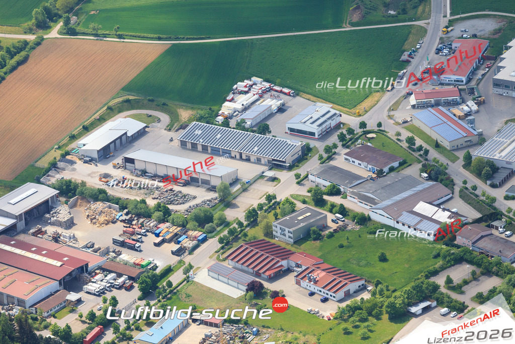 Luftbild von Erlbacher-strasse Rothenburg-tauber - Luftaufnahme wurde 2015 von https://frankenair.de mittels Flugzeug (keine Drohne) erstellt - die Geschenkidee