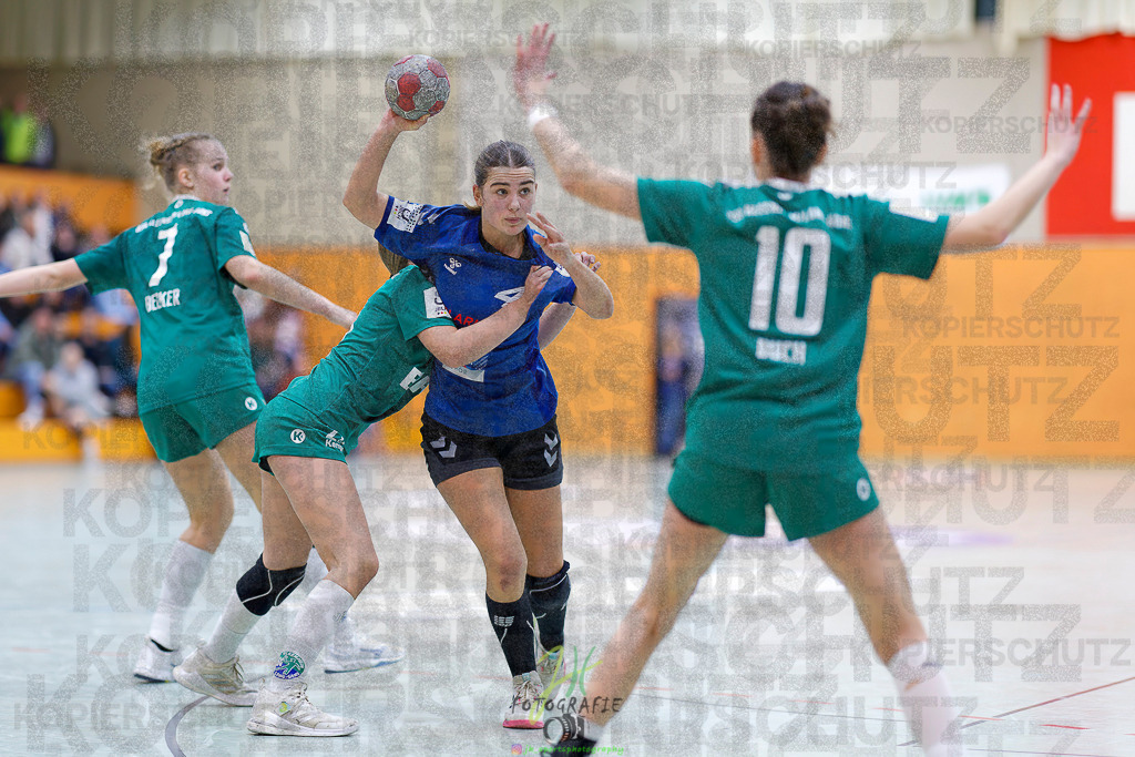 Jugenbundesliga wJB; HSG Kleenheim/Langgöns - SG Kappelwindeck/Steinbach | Jugenbundesliga wJB; HSG Kleenheim/Langgöns - SG Kappelwindeck/Steinbach am 23.11.2025 in Oberkleen (Weidig-Halle)Photo © 2025 - Jörg Heinrich - Realisiert mit Pictrs.com