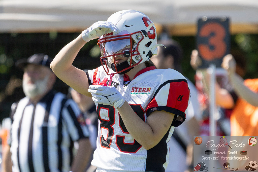 GFLW 1: German Football League Women 1: Rodgau Pioneers Ladies - Stuttgart Scorpions Sisters, 07.06.2026 | Franziska Schaller (Stuttgart Scorpions Sisters #89), Freisteller, Portrait / Porträt, Rodgau Pioneers Ladies - Stuttgart Scorpions Sisters, Rodgau, Maingau-Energie-Stadion "Am Weichsee", 7.6.2026 - Realisiert mit Pictrs.com