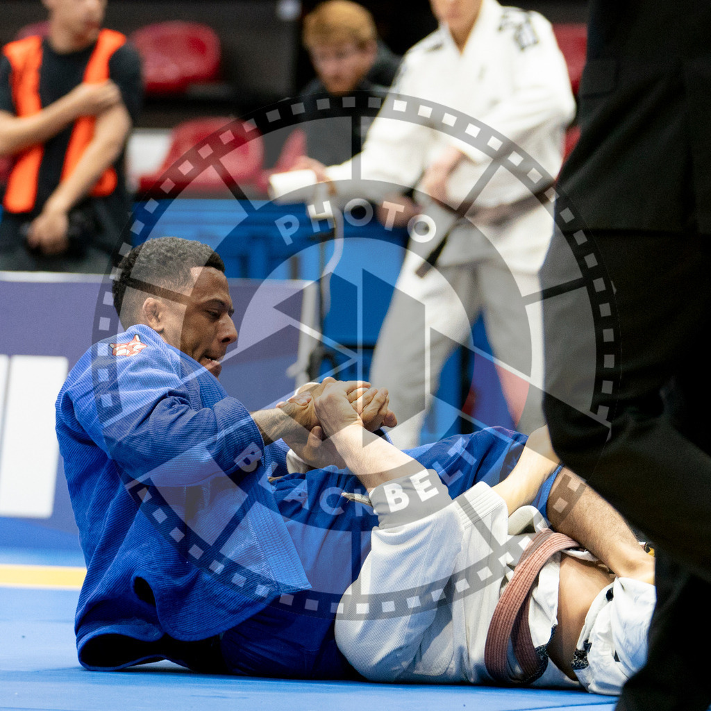 20240124PBB00366 | Fighters compete during the second day of the IBJJF European Championship in Paris, France, on January 24, 2024.