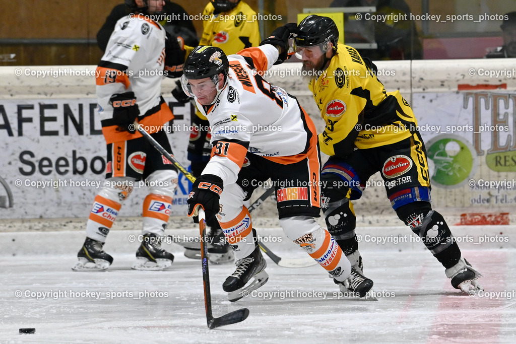 EC Spittal Hornets vs. USC Piraten Velden 7.2.2024 | #81 Wieser Christopher, #33 Kabas Michael