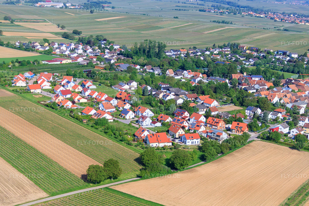 Luftbild: Neubaugebiet Im Satz im Ortsteil Mörzheim in Landau im Bundesland Rheinland-Pfalz in Deutschland. Foto: IMG_27224.jpg vom 23.05.2010 durch Werner Riehm/FLY-FOTO.de