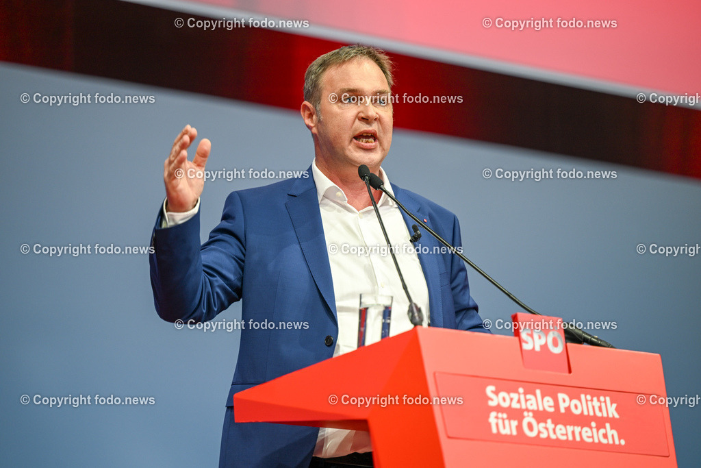 Bundesparteitag SPOE in Linz Design Center_ 03.06.2023-99 | 03.06.2023, Linz, AUT, Bundesparteitag SPOE in Linz Design Center, im Bild Andi Babler (SP, Bgm. Traiskirchen)