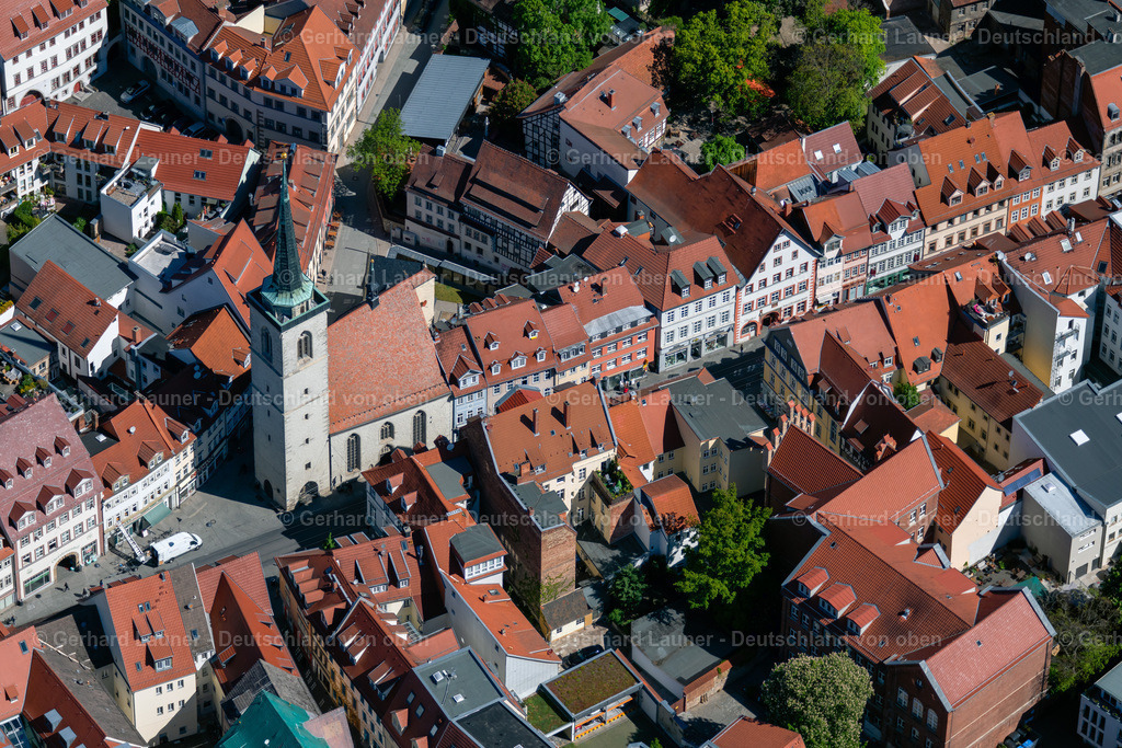 4026579 | ERFURT 07.05.2020 Kirchengebäude der " Allerheiligenkirche " an der Marktstraße im Ortsteil Altstadt in Erfurt im Bundesland Thüringen, Deutschland. // Church building of " Allerheiligenkirche " on Marktstrasse in the district Altstadt in Erfurt in the state Thuringia, Germany. Foto: Gerhard Launer