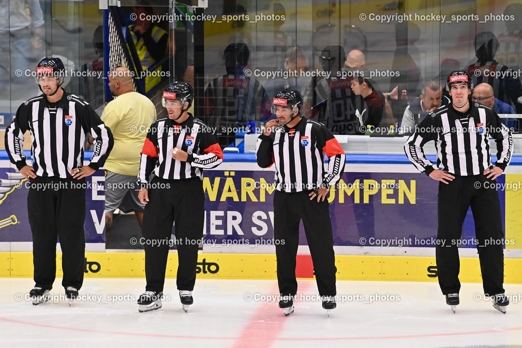 EC IDM Wärmepumpen VSV vs. HC Pustertal 8.9.2023 | SEEWALD Jeremia, OFNER Christian, STERNAT Christoph, PUFF Wolfgang, Referees