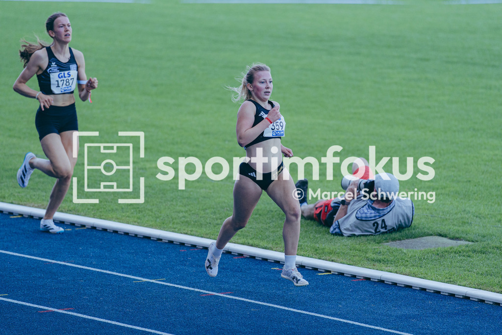 Deutsche Meisterschaften U20 / U16 2026 | Greta Warmuth, LG Stadtwerke München, 359, 1500-Meter-Lauf, Deutsche Meisterschaften der U20 &amp; U16 2026, Lohrheidestadion Bochum-Wattenscheid, 10.07.2026. Foto: Marcel Schwering / sportimfokus - Realisiert mit Pictrs.com