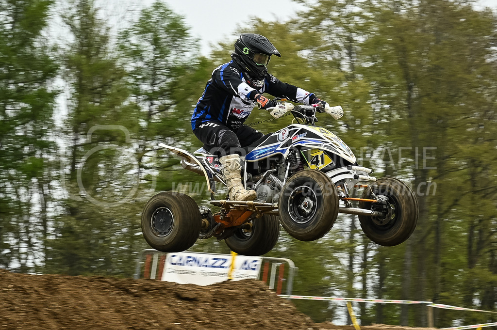 Motocross Schlatt bei Winterthur - 30. April 2023 | #41 Betschart Blacky aus Embrach (CH) auf W Tec in der Kategorie Quad am Motocross Schlatt bei Winterthur, 30. April 2023. 
Instagram: @mx_schlatt | @mc_wila | @sam_schweiz
Bild: Sportfotografie Markus Aeschimann | www.markus-aeschimann.ch - Realisiert mit Pictrs.com