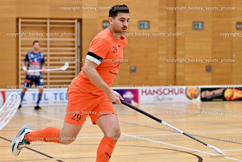VSV Unihockey vs. SZPK Floorball | #29 János Kiss SZPK SÁROSI OPTIKA KOMÁROM, VSV Unihockey vs. SZPK Floorball, VSV Unihockey vs. SZPK Floorball am 23.11.2024 in Villach (Ballspielhalle St. Martin), Austria, (Photo by Bernd Stefan)