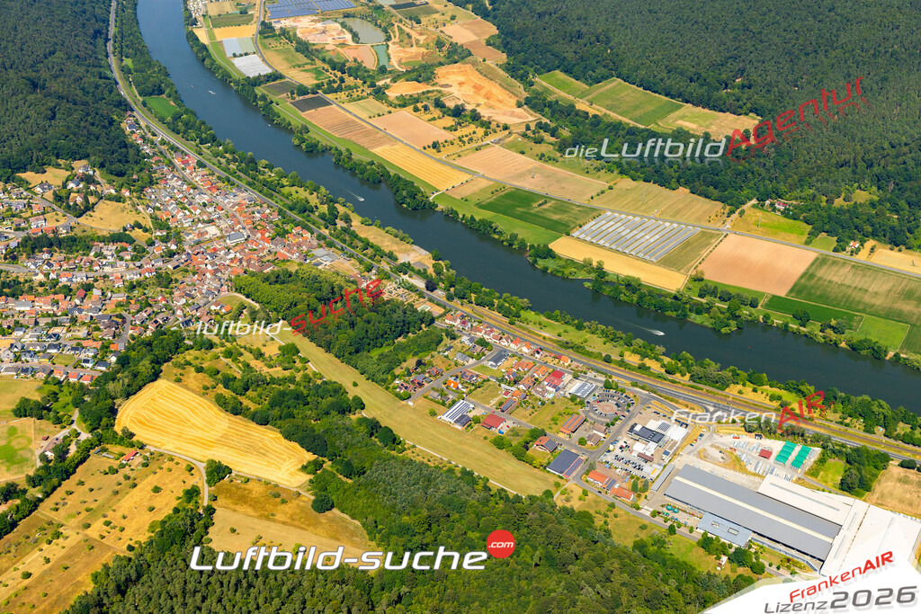 Das Luftbild zeigt :  Laudenbach - Die Luftaufnahme wurde 2023 vom UL-Flugzeug aus erstellt ( keine Drohne ) - Hochauflösende Luftaufnahme - Für grossformatige Ausdrucke geeignet. Die Geschenkidee !Mit Lizenz und Bildrechte bestellbar
