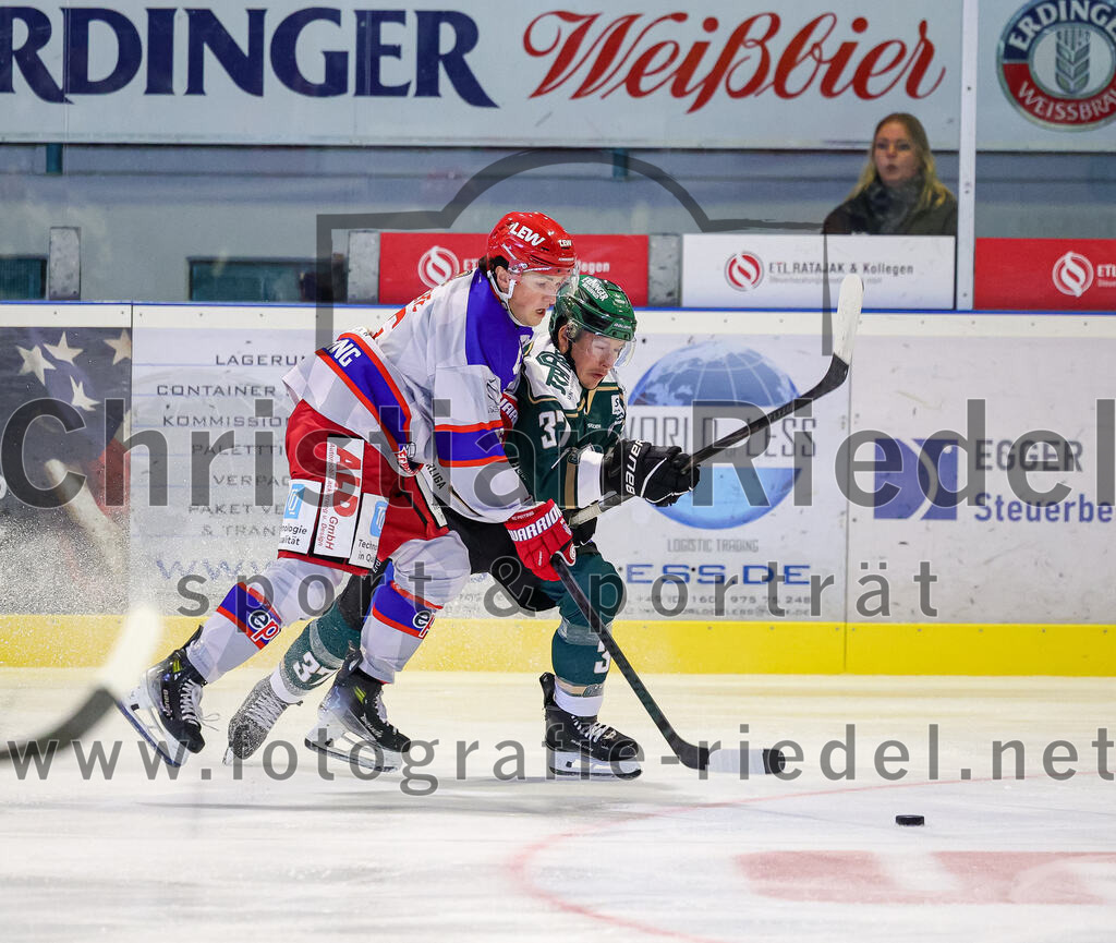 2025-09-14_020_TSV_Erding_gegen_EC_Peiting | Erding, Deutschland, 14.09.2025:Eishockey, Oberliga Süd 2025 / 2026, Testspiel, TSV Erding gegen EC Peiting, Endergebnis: 2:3Foto: Christian Riedel / fotografie-riedel.net