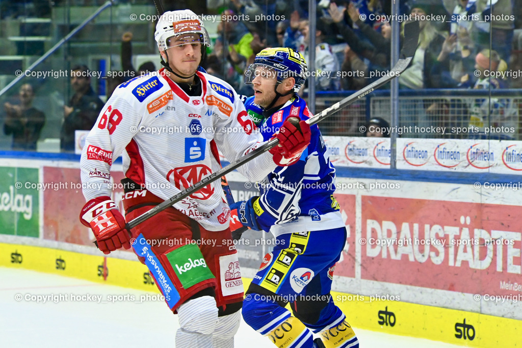 EC IDM Wärmepumpen VSV vs. EC KAC  | #68 Gomboc Luka EC KAC, #72 HUGHES John EC VSV, EC IDM Wärmepumpen VSV vs. EC KAC , EC IDM Wärmepumpen VSV vs. EC KAC  am 27.10.2024 in Villach (Stadthalle Villach), Austria, (Photo by Bernd Stefan)