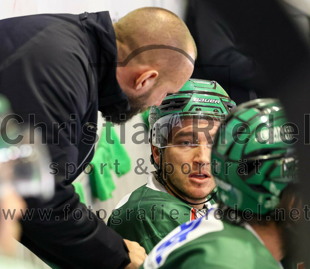 2023-10-29_019_TSV_Erding_gegen_TSV_Peissenberg | Erding, Deutschland, 29.10.2023:
Eishockey, Bayernliga Vorrunde 2023 / 2024, 5. Spieltag, TSV Erding gegen TSV Peißenberg, Endergebnis: 

Teamchef Felix Schütz (Erding Gladiators)

Foto: Christian Riedel / fotografie-riedel.net