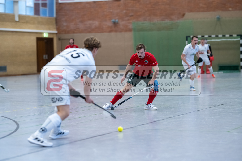 SFE_20230115_0028 | 1. Bundesliga Hockey Herren Schwarz-Weiss Neuss - Crefelder HTC am 15.01.2023 in  (Sporthalle Jahnerstrasse), Photo: Stephan Fehrmann 2022 (Sports-Gallery),Elias Friedrich ( Crefelder HTC #11 )