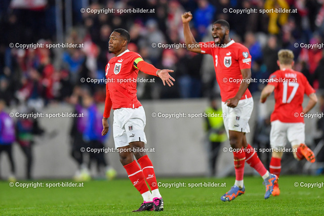 AUT, Uefa EM-Qualifikation 2024 - Oesterreich vs Estland | 27.3.2023, Raiffeisen Arena Linz, AUT, EM-Qualifikation Uefa Euro 2024 - Oesterreich vs Estland, im Bild David Alaba (AUT), Kevin Danso (AUT)


// Uefa Euro 2024 Qualifikation Match between Austria and Estland in Linz, Austria on 2023/03/24