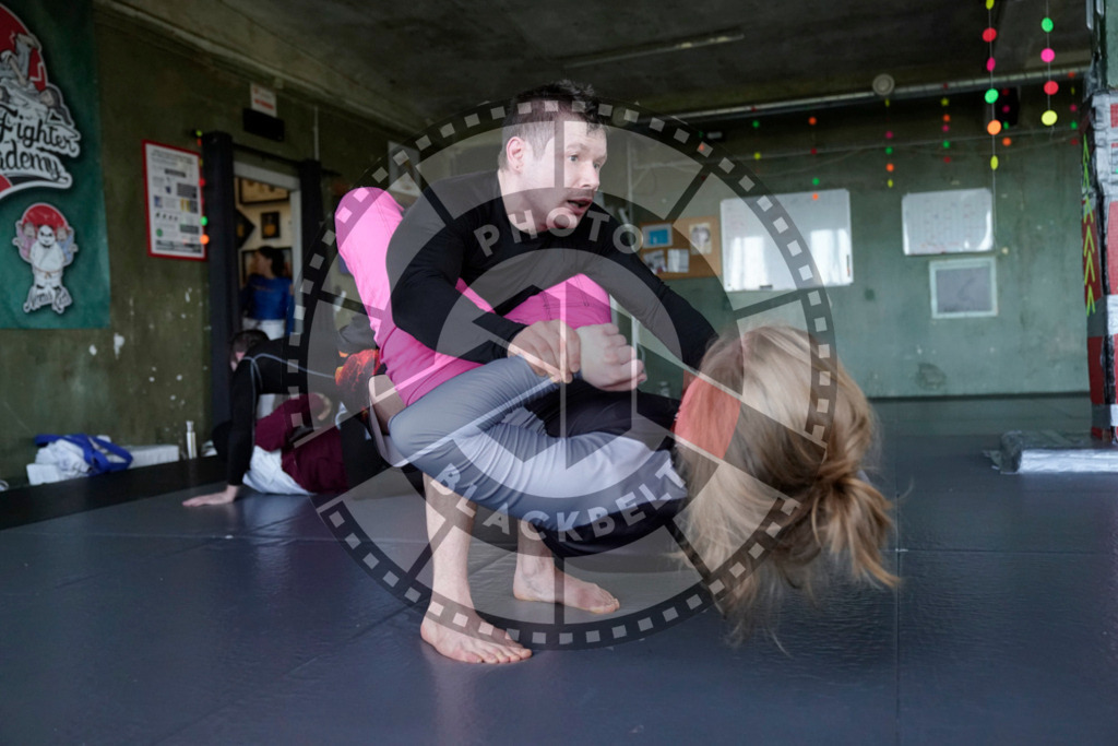 20240413PBB8319 | Fighters compete during the Grapplethon 24hours of rolling for a reason in Hamburg, Germany, on April 13, 2024.