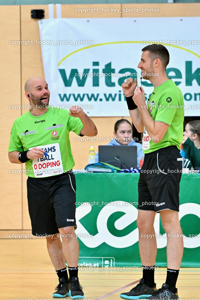 SC Ferlach Damen vs. Hypo Niederösterreich 18.11.2023 | WAGNER Patrick, PILLER David, Referees