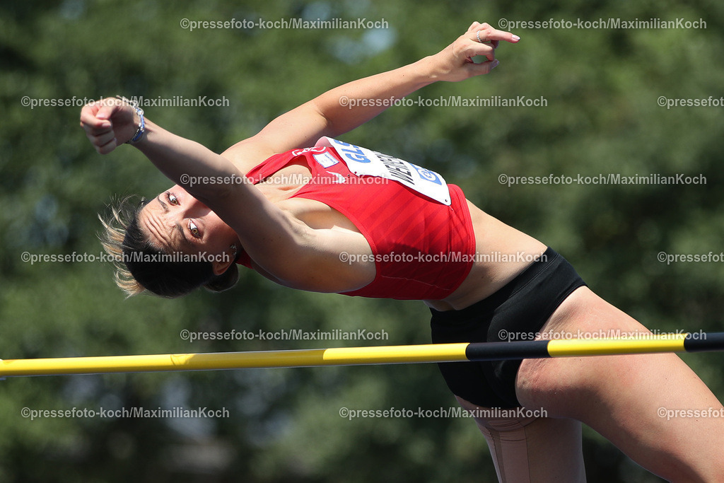RT17062303001 | 17.06.2023, Leichtathletik, Mehrkampf-Meeting Ratingen, Tag 1, Stadion am Stadionring: Sophie Weißenberg (GER, TSV Bayer 04 Leverkusen) siegt beim Hochsprung
